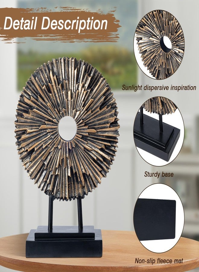 EZ4ENCE Minimalist Round Statue Above Cabinet Decor Kitchen, Modern Decorative Sculpture Home Decorations for Living Room Coffee Table, Office Decor Items, Center Table Decoration (Black) - Image 5